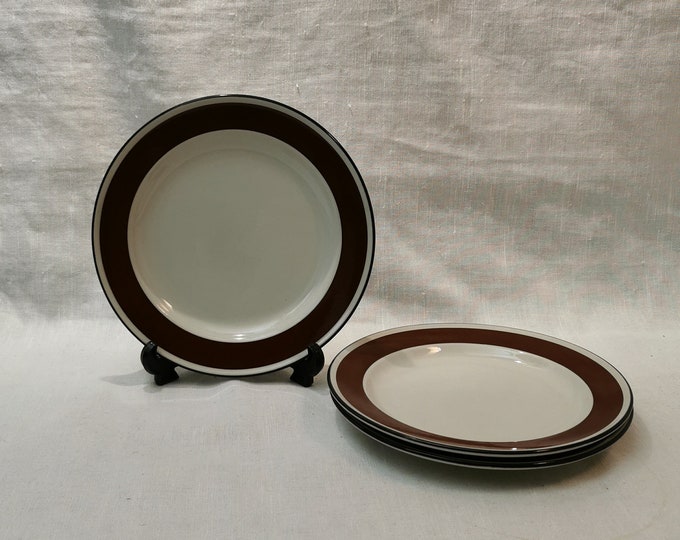 Vintage Gustavsberg Siena Sweden Porcelain Plates - Set of 3 Retro Dinnerware