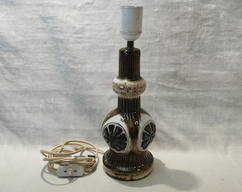 Elegant Vintage Ceramic Table Lamp from 1980s | Hand-Painted German Design in Mint Condition