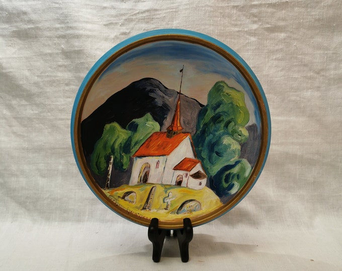 Unique Norwegian Folk Art Handmade Wooden Bowl - Scandinavian Decor and Fruit Bowl