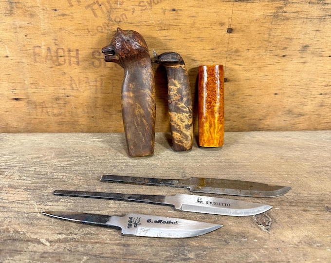 Nordic Knife Building Kit with Hand-Carved Shafts