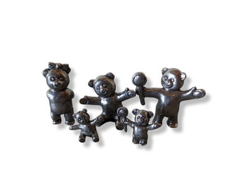 Vintage Pewter Figurine Set: 1970s Handmade Collectibles from Norway