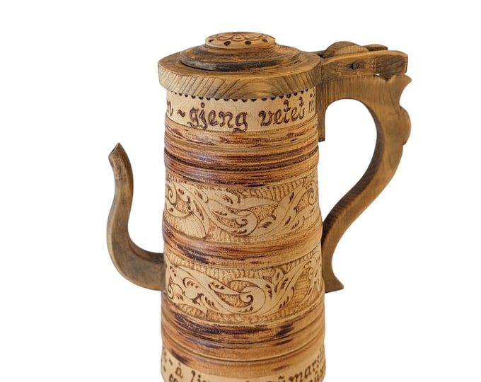 Norwegian Wooden Beer Tankard - Wooden Beer Stein