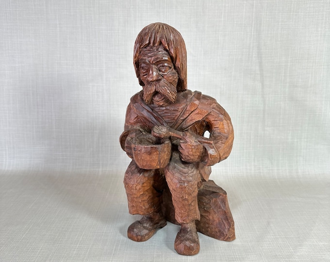 Vintage 1970's Handmade Norwegian Troll - Collectible Troll Figurine