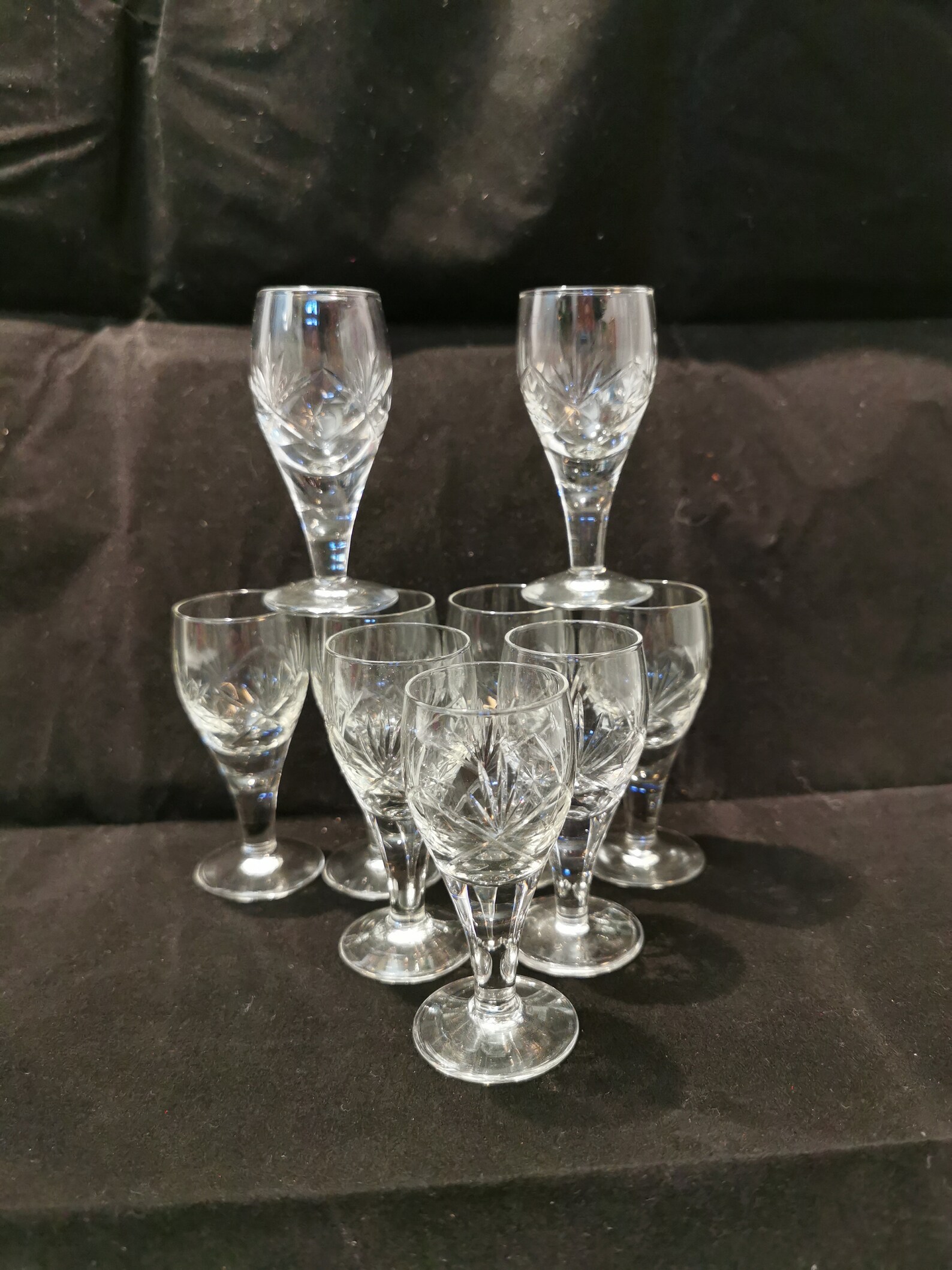 Norwegian Crystal glass 9 pieces Hadeland Norway Handmade Etsy