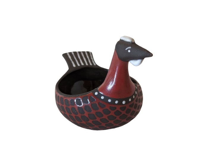 Norwegian Vintage Handmade Ale Bowl w/ Dragon Head Handle | Unique 1980s Piece for Farmhouse Look