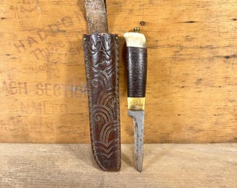Norwegian Knife with Custom Nordic Details 1960s - Ideal Gift for Hunters and Fishermen!