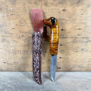Vintage Hand-Made Norwegian Hunting Knife with AE Signature - Nordic Collectible Gift
