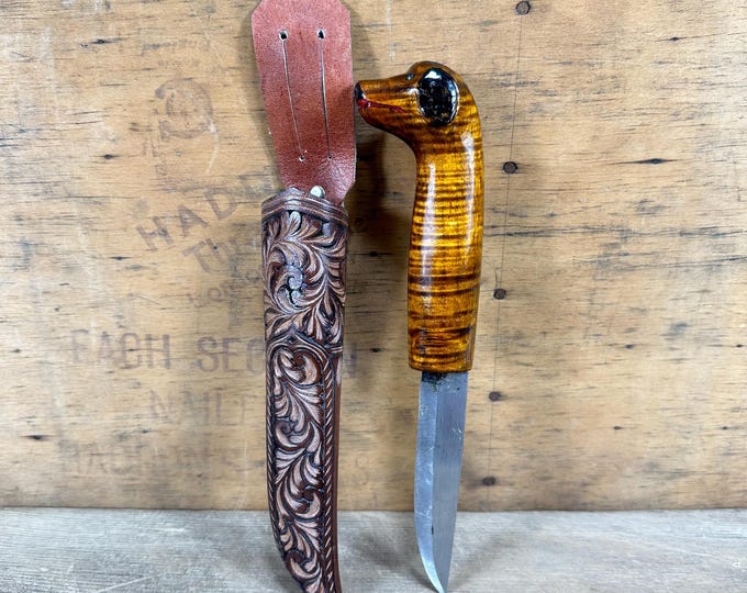 Vintage Hand-Made Norwegian Hunting Knife with AE Signature - Nordic Collectible Gift