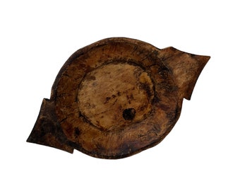 Rustic Norwegian Vintage Bowl with Beautiful Wooden Patina - Perfect Centerpiece for Your Table