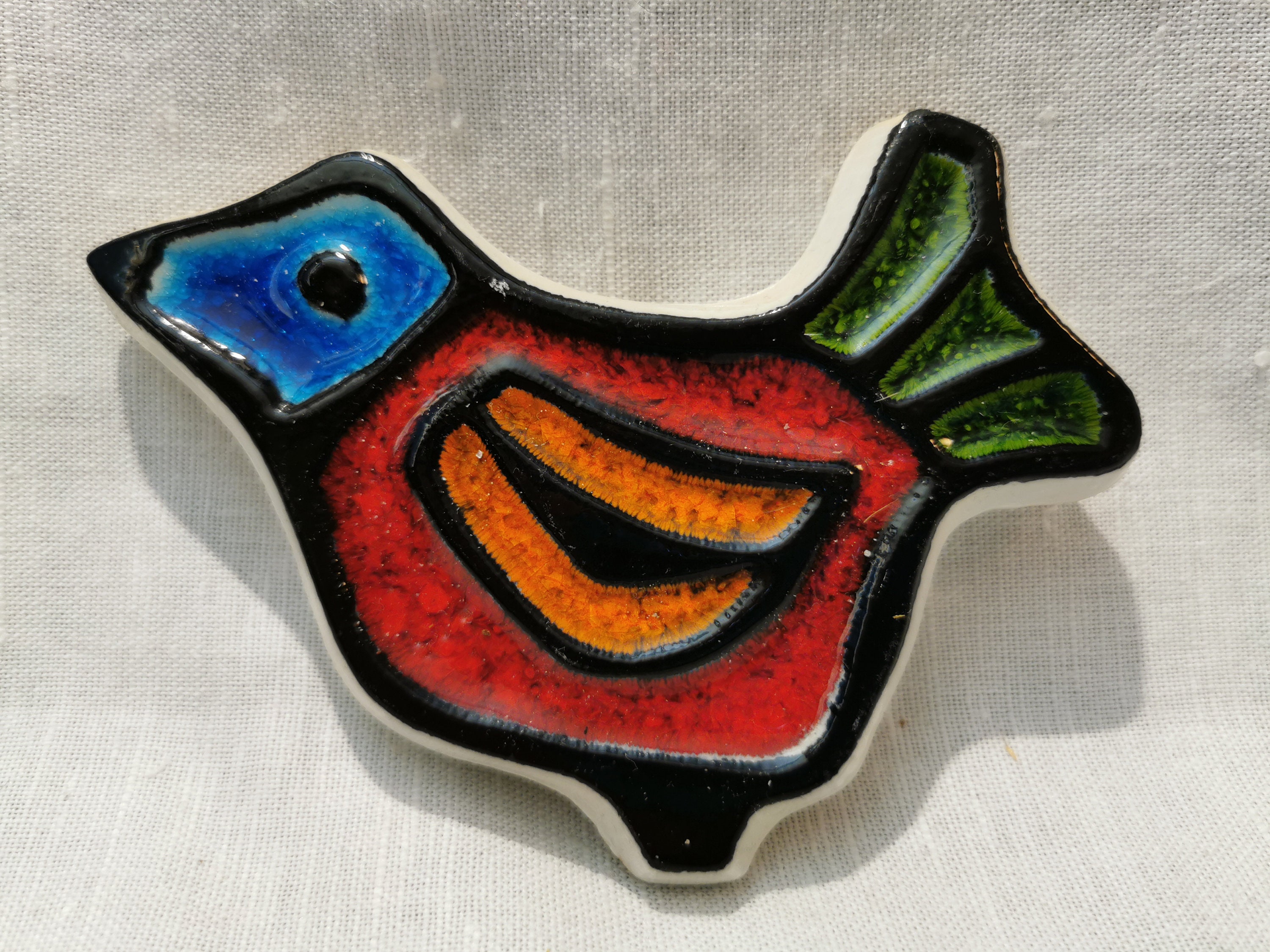 SIGNED KONRAD GALAAEN NORWAY PORSGRUND GLAZED CERAMIC TILE