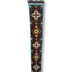 Vintage Norwegian Hand Woven Tapestry Wall Hanging - Traditional Nordic Pattern, 1970s Norwegian Folk Art