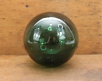 Vintage 1920s Norwegian Glass Fishing Float | Nautical Maritime Decor Ocean History Collectible