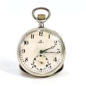Orologio da tasca Omega d'epoca / Orologio da collezione / Quadrante nostalgico in carta / Artigianato senza tempo / Patina anticata