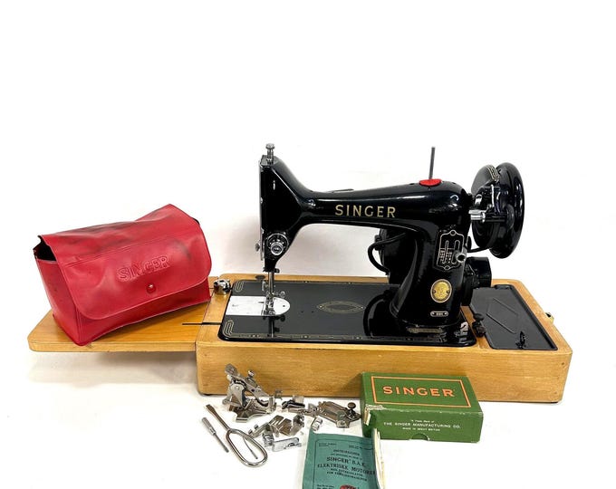 Vintage Singer Electric Sewing Machine 99k | Industrial Sewing Machine | Sewing Machine Gift | Crafting Treasure