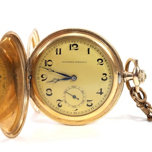 Gold Plated Watch 52mm by Tavannes 1900s | Antique Timepiece | Antique Watch | Collector&#39;s Watch | Heirloom Gift | Mechanical Pocket Watch