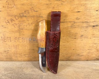 Norwegian Knife with Custom Nordic Details 1980s - Ideal Gift for Hunters and Fishermen!