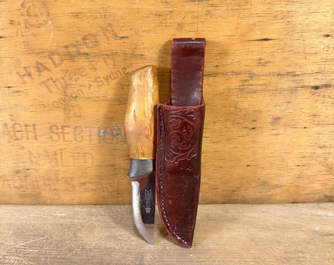 Norwegian Knife with Custom Nordic Details 1980s - Ideal Gift for Hunters and Fishermen!