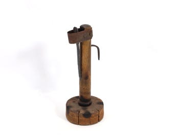 Norwegian 19th Century Rushlight Candleholder | Rustic Heritage Gift | Rustic Farmhouse Decor | Unique Gift