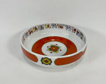 Scandinavian Wedding Procession Porcelain Ale Bowl - Vintage Porsgrund Ceramics