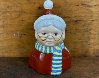 Vintage Norwegian Porsgrund Porcelain - Handpainted Santa's Wife Figurine - Collectible Christmas Decor from Norway-Telemark
