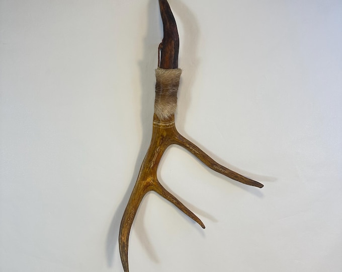 Stunning Large Norwegian Handmade Knife with Reindeer Horn Sheath - Perfect Collector's Piece