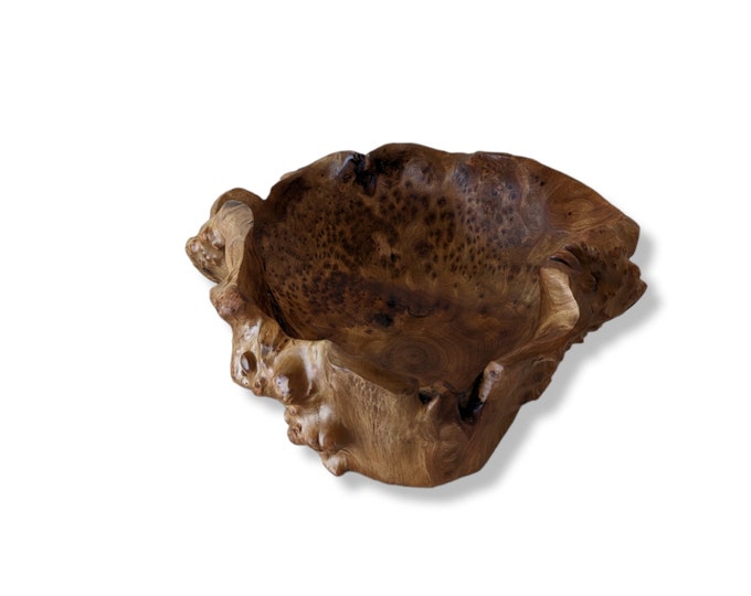 Rare Unique Vintage Norwegian Burl Bowl - Hand Made Farm house/Country Style bowl
