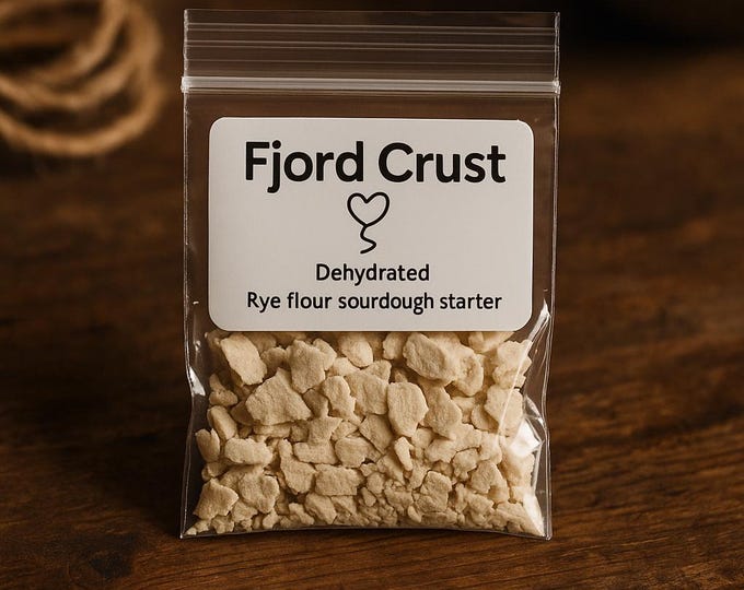 Norwegian Rye Sourdough Starter | Fjord Crust Heritage Culture | Dehydrated Rye Starter with Recipe | Traditional Nordic Baking Gift