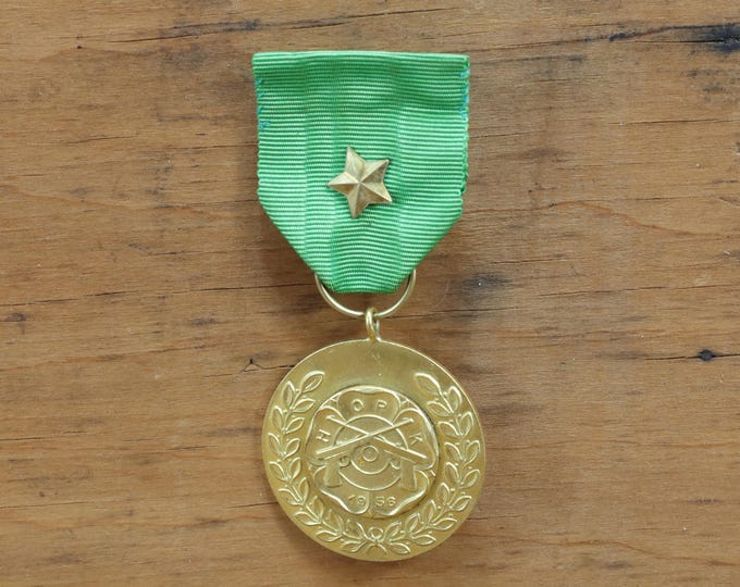 Norwegian Shooter Medal 1950s | HOPK Field Pistol Competition | EIK SP Silver Plate | Marksman Collectible | Marksmen Tribute