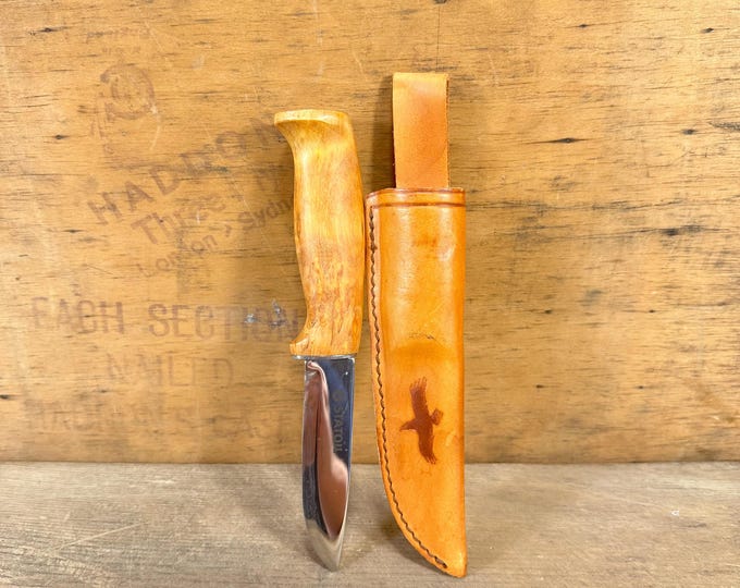 Norwegian Knife with Custom Nordic Details 1980s - Ideal Gift for Hunters and Fishermen!