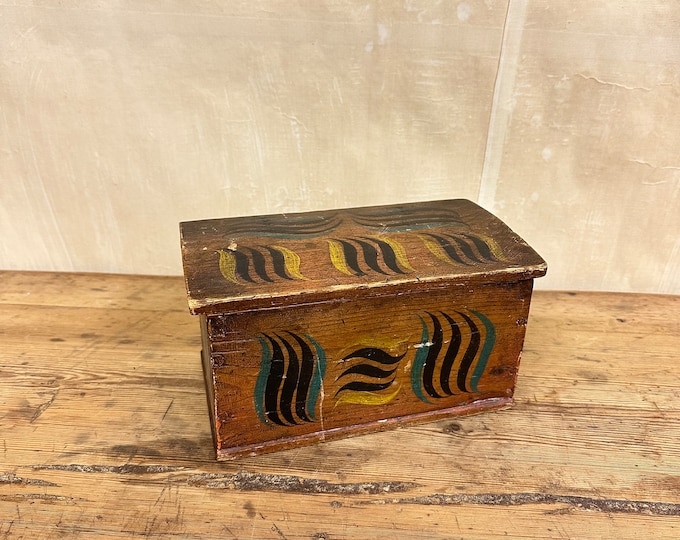 Unique Norwegian Trinket Box with Traditional Nordic Pattern - Vintage Treasure Chest