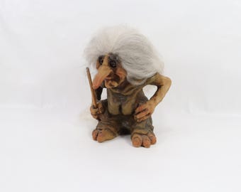 Vintage Norwegian Troll Figurine - NyForm Folklore Collectible with Exquisite Detail
