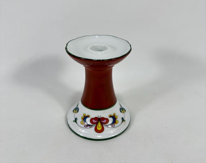 Charming Norwegian Farmer's Rose Candle Holder - Perfect Nordic Gift