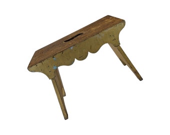 Norwegian Small milking stool - Small wooden farm stool