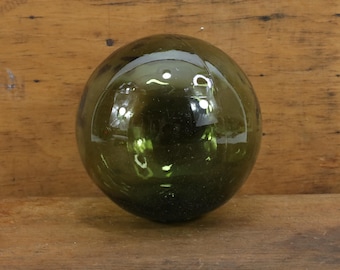 1920s Norwegian Glass Float | Blown Coastal Fishing Buoy | Maritime Antique Decor | Vintage Nautical Display