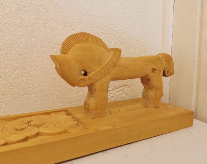 Norwegian Handcarved Mangle Board Rose wood, Norwegian Folk Art, primitive hand tool, Country Style Decor