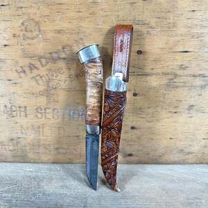 Hand-Made Norwegian Hunting Knife by L.K.K | Silver Stamped 925s