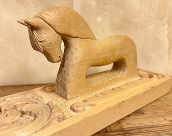 Primitive Handmade Norwegian Mangle Board - Unique Wedding Engagement Gift with Historic Significance