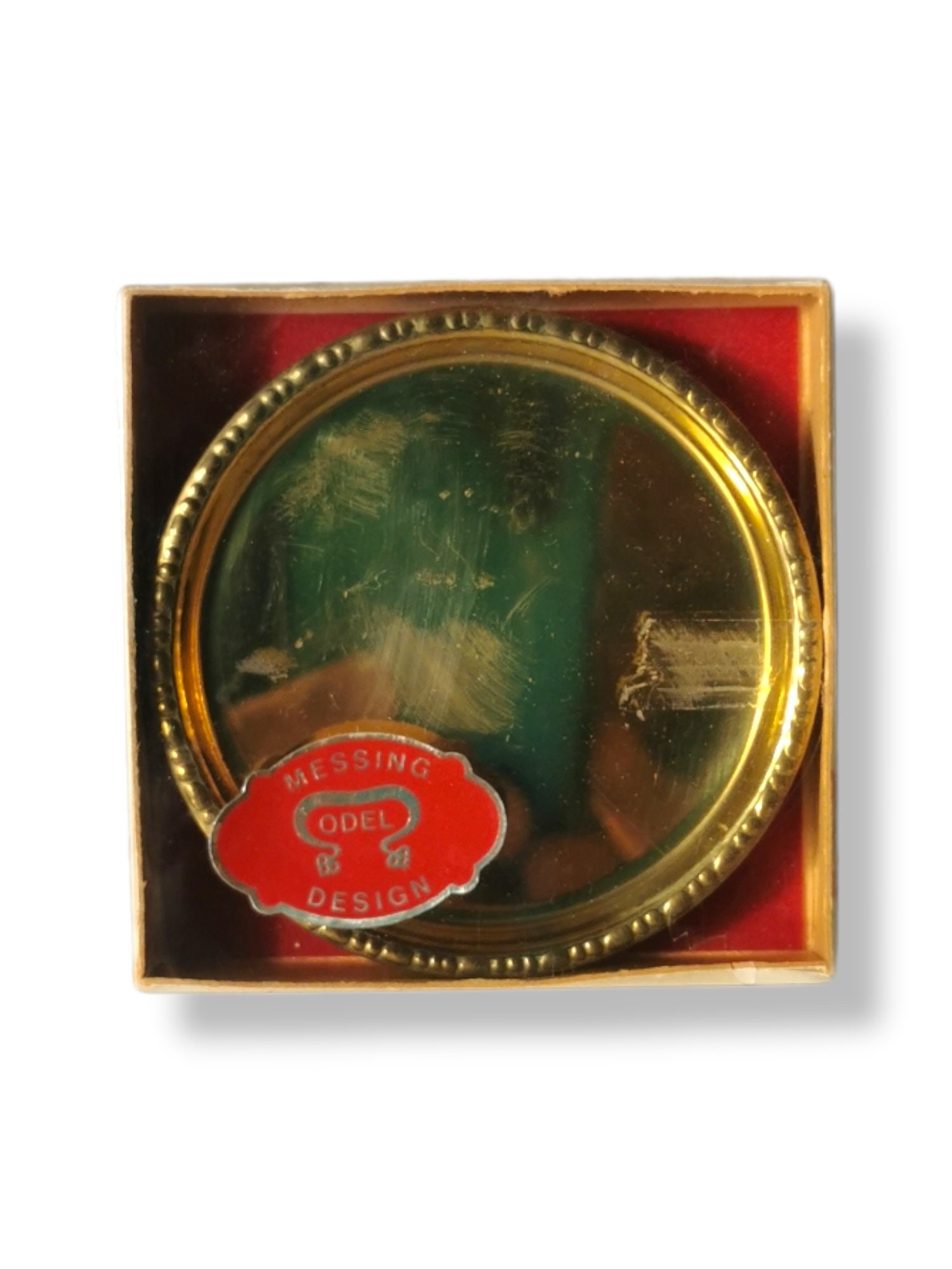 Handmade Vintage Norwegian Brass Coasters - Set of 6 - Odel