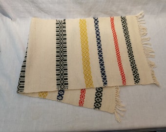 Vintage Retro Norwegian Handwoven & Embroided  wool Table Runner, Country Style table Decor, Excellent hand work, Nordic Pattern design,Wool