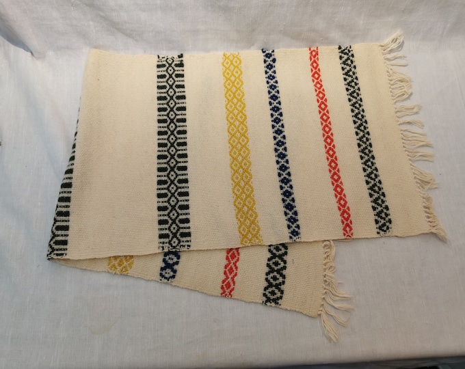 Vintage Retro Norwegian Handwoven & Embroided  wool Table Runner, Country Style table Decor, Excellent hand work, Nordic Pattern design,Wool