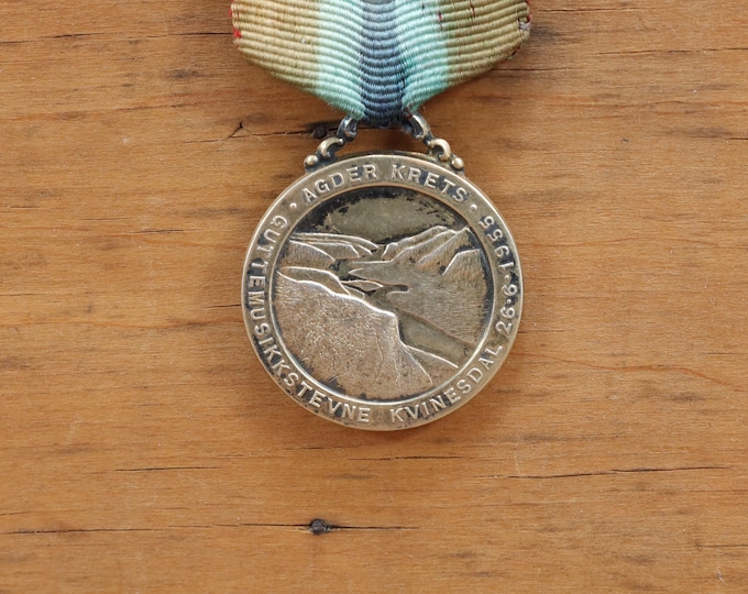 Norwegian Music Competition Medal 1955 | Sterling Silver | Norwegian Heritage | Historical Collectible | Vintage Collector’s Item