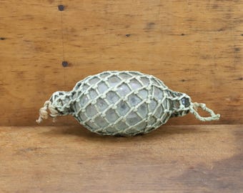 Collectible Oval Knobbed Egg Glass Fishing Float | Maritime History Décor | Nautical Home Decoration | 1920s Norwegian Glass | Vintage Ocean