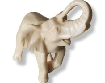 Charming Vintage Elephant Figurine - Handcarved Collectible with Stunning Details