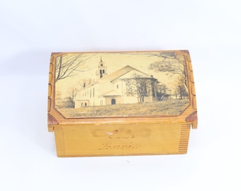Norwegian Wooden Jewelry Box 1950s | Folk Art Collectible | Nordic Vintage box | Unique Gift | Rustic Elegance