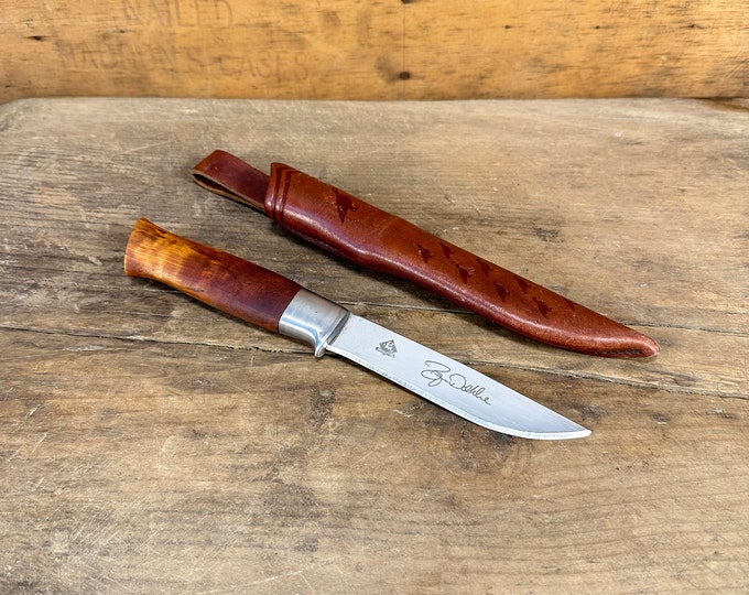 Vintage Norwegian Brusletto Knife with Bjørn Dæhlie Signature - Ideal for Hunting and Fishing