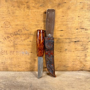 Norwegian Knife with Custom Nordic Details 1950s - Ideal Gift for Hunters and Fishermen!