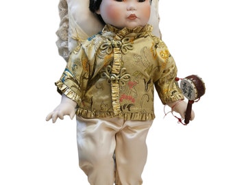 Vintage Franklin Heirloom Porcelain Doll - Collectible Doll