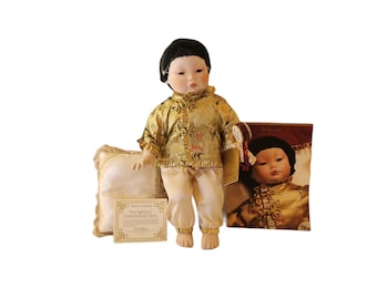 ビスクドール】フランクリンミント社/西洋人形/陶器/全長42.5cm ビスクドール】フランクリンミント社/西洋人形/陶器/全長42.5cm