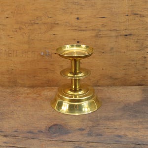 Vintage Norwegian 1970s Candlestick Holder | Handmade Brass | Folk Art Decor | Rustic Scandinavian Charm