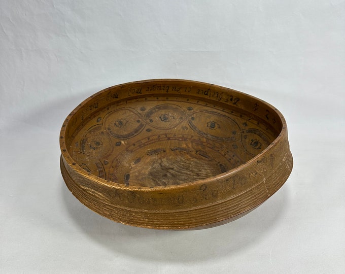 Antique Norwegian Bowl with Early 18th Century Dating and Nordic Design